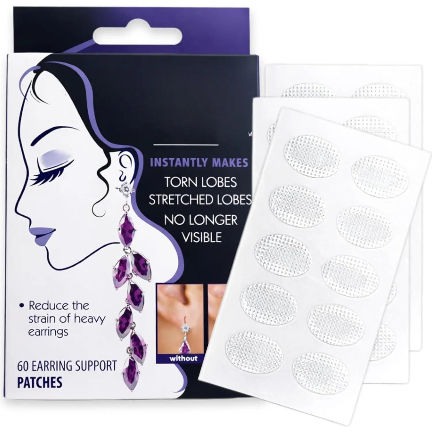- Clear Earring Support Patches