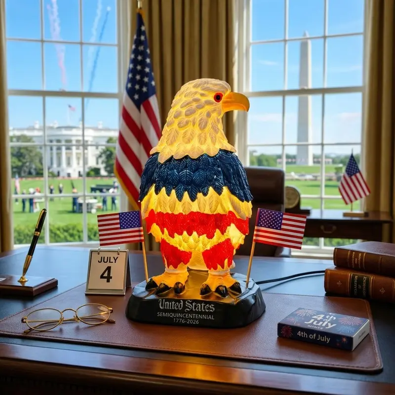 Eagle Night Light Red White Blue Patriotic Design Patriotic Eagle Light USB Powered for Living Room Bedroom Decor