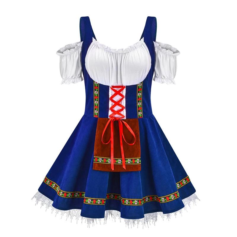 Oktoberfest Costume for Women German Bavarian Traditional Dirndl Dress Octoberfest Festivals Beer Girl Costume