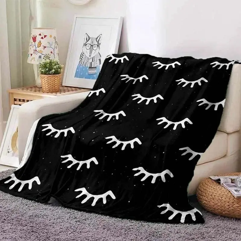 Digital Print Plush Flannel Throw Blanket, Soft Comfortable Lightweight Blanket for Living Room Bedroom Bed Sofa, Lunch Break Picnic and Home Decor