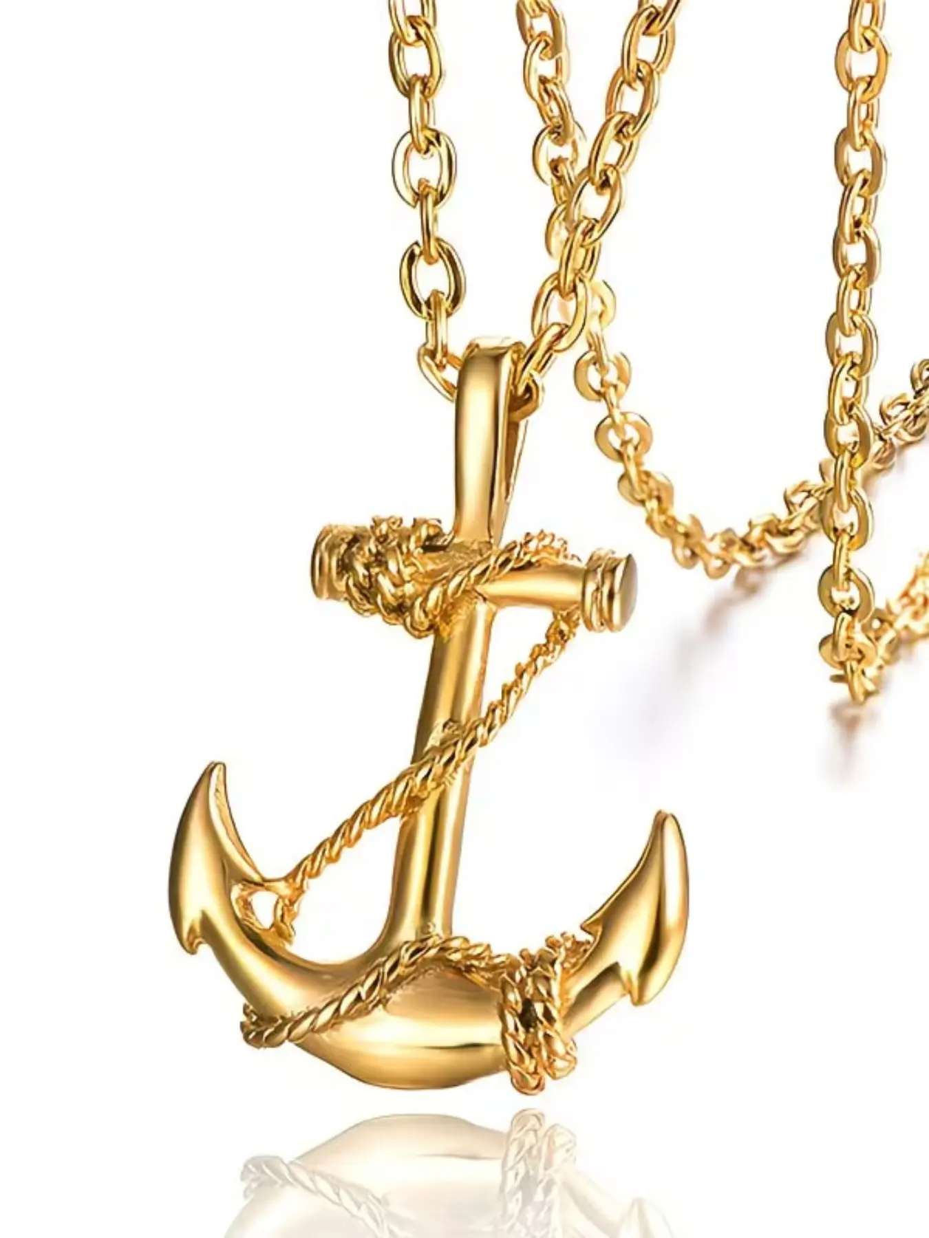 1pc Pirate Ship Anchor Pendant, Fashion Steel Men's Necklace, Hip Hop Punk Jewelry, Unisex Street Style Accessory, Daily & Festival Wear