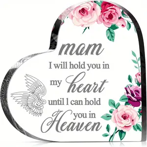 2D Flat A Heartfelt Gift for a Mother in Memory, Featuring Crystal And Acrylic Decorations to Express Condolences And Support During Times of Grief And Loss