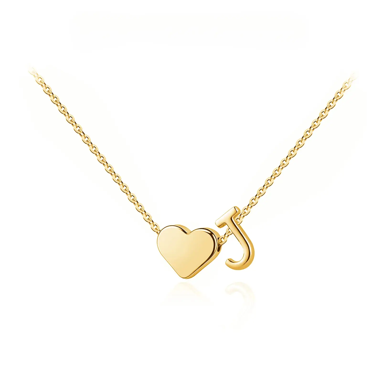 Turandoss Tiny Initial Necklaces for Women Golden Heart Letter A-Z Necklace Dainty Heart Name Necklace Personalized Initial Tag Pendant Birthday Gifts Anniversary Gifts Jewelry for Women Girls Mother's Day Gift summerwins