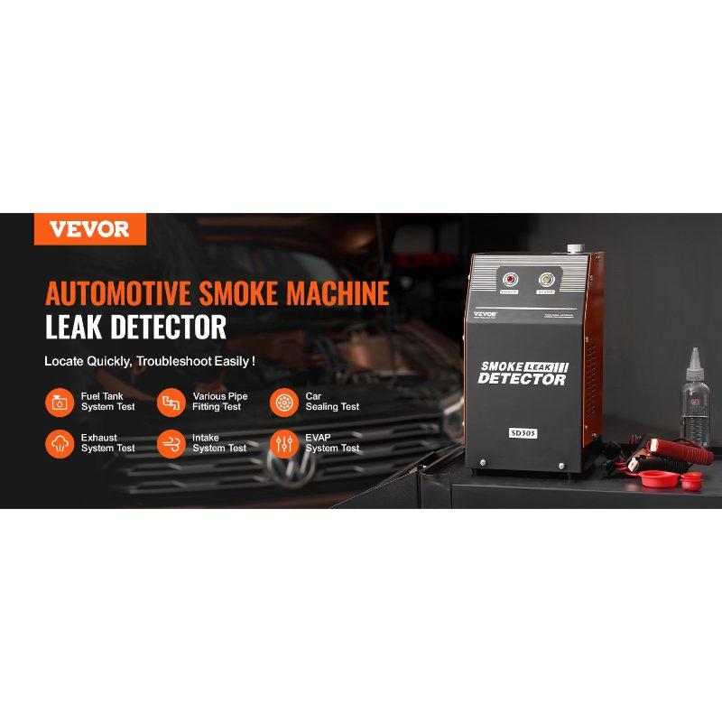 VEVOR Automotive Smoke Machine Leak Detector, EVAP Smoke Machine Leak Tester with Built-in Air Pump, Dual-Mode Vacuum Pipeline Fuel Diagnostic Detector for DC12V Cars, Motorcycles, Trucks, Boats, ATVs