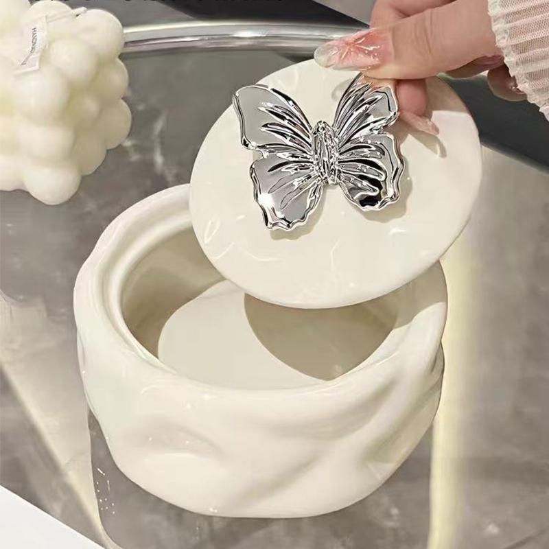 Ceramic Ashtray for Home Decoration Living Room Tabletop Storage Organizer Jewelry Display Light Luxury  Creative Ash Tray