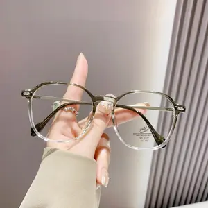 Oversized Eyeglass Frame For Women, Equipped With  Light Blocking Reading Lenses, Optical Frame That Can Be Fitted With Custom Myopia Lenses For Daily Wear, Statement Frame Glasses, Square