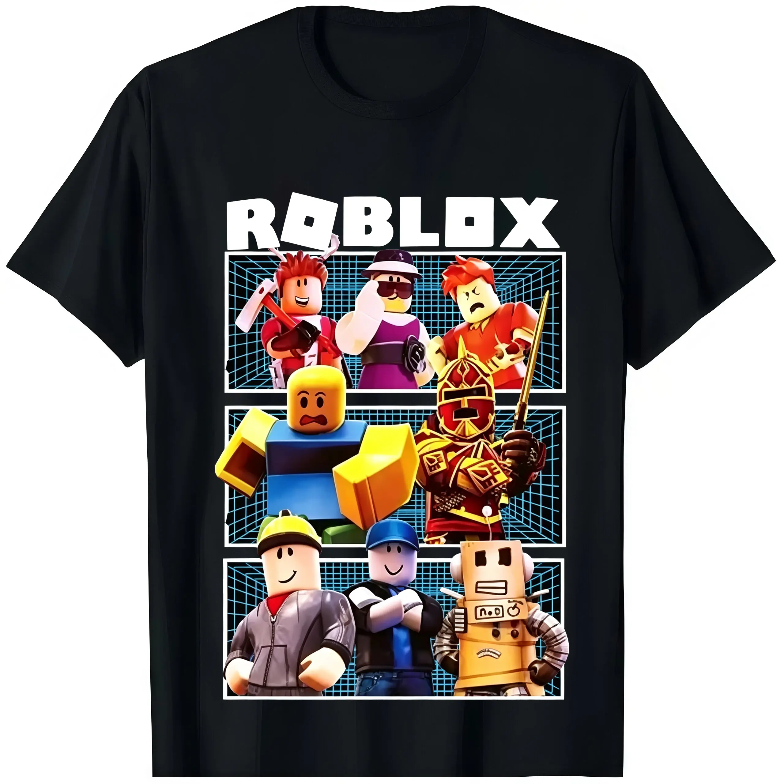 🕹️ 🎮 Unisex Roblox Merch  Gaming Graphic Tee Top Short Sleeve Summer Clothes Birthday Gift Outfit  Cartoon Gamer Character Tee