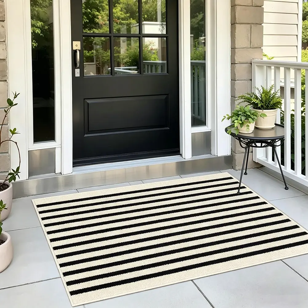 Modern Minimalist Outdoor Door Mat, Welcome Rug for Entryway, Easy Clean Washable Carpet, Indoor/outdoor Use, Hallway, Staircase