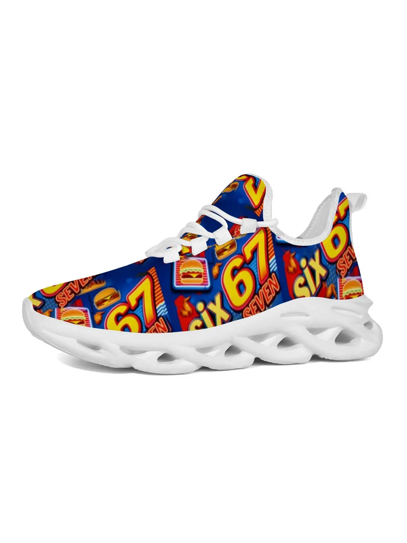 Men's 67 Hamburg Trendy Casual Sports Shoes, Retro American Street Style, Colorful Print, Hollow Out Sole, Comfortable and Versatile