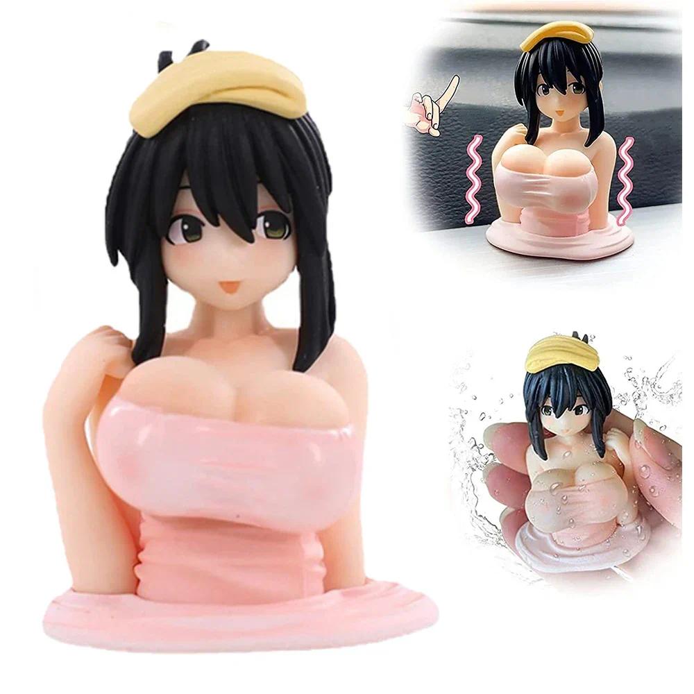 1/2 car phone holder, bikini  girl cartoon anime cute Kanako wobbly ornament, car dashboard decoration interior.