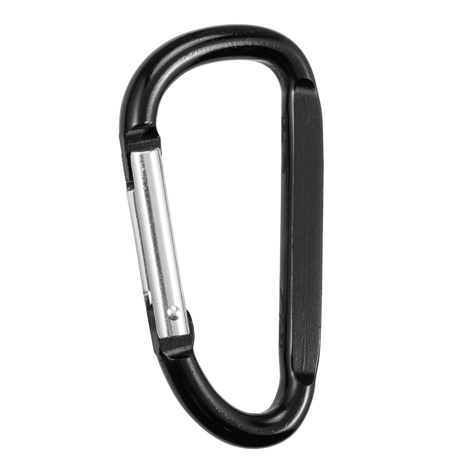 VEVOR 10 PCS Black Carabiner, Caribeaner Clip, Spring Snap Hook for Keychain Clip, 3.07" Aluminum Alloy D Ring Shape Carabeaner with 20 PCS Keyring, Multipurpose for Camping, Hiking, Backpacking VEVOR 10 PCS Black Carabiner, Caribeaner Clip, Spring Snap Hook for Keychain Clip, 3.07" Aluminum Alloy D Ring Shape Carabeaner with 20 PCS Keyring, Multipurpose for Camping, Hiking, Backpacking