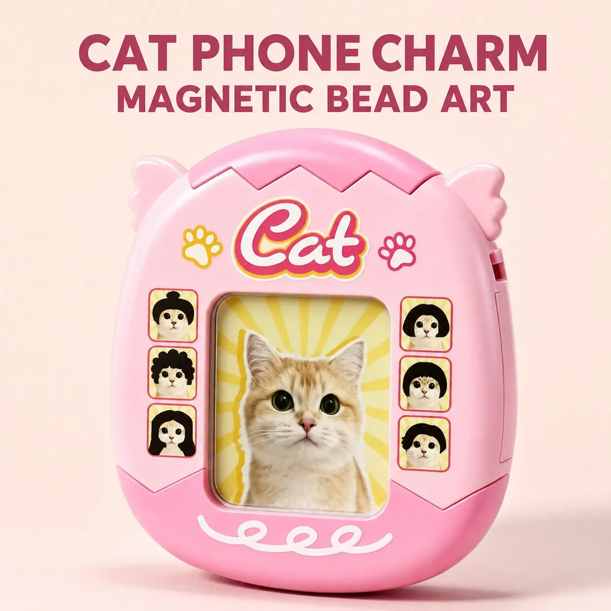 Cute Cat Phone Charm, Portable Lanyard Pendant, Accessory for Cell Phone, Handbag, Backpack, Keys, Stylish and Functional