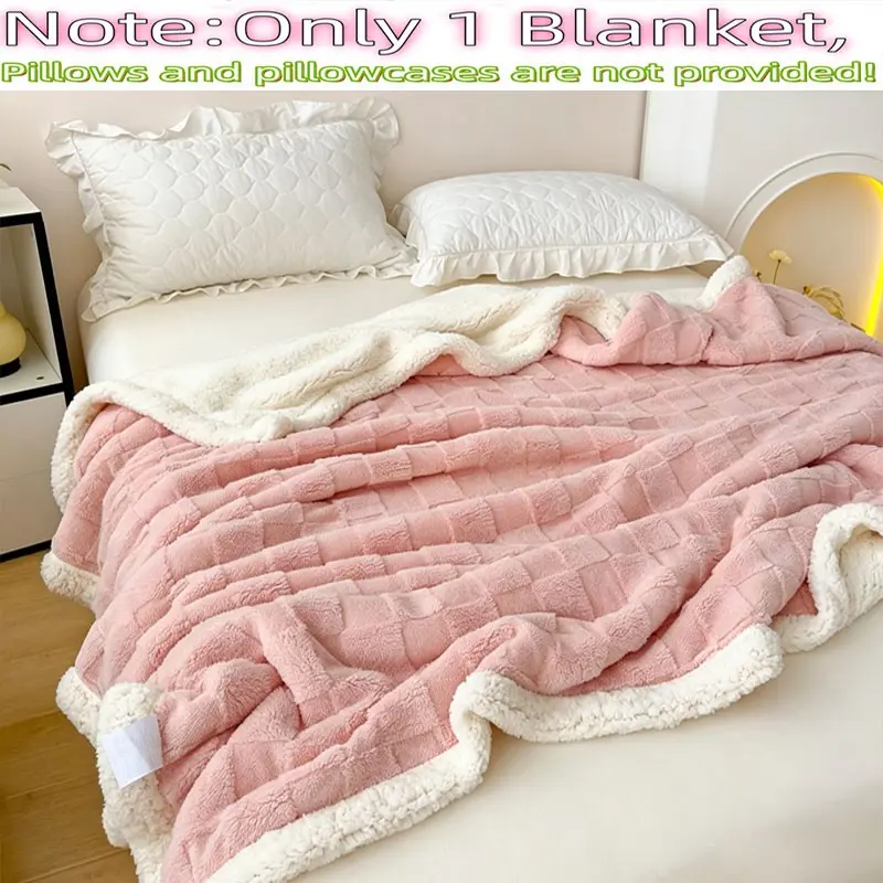 Flannel Comfort Blanket, Soft Breathable All-Season, Fashion Checkered Pattern, Decorative for Living Room, Bedroom, Multi-Color Options, Soft Throw Blanket