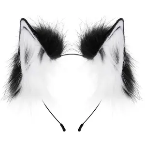 Comfort Thin Band Fluffy Fox Ears, Premium Shag Fur, Ideal for Party & Furry Looks, Soft and Cozy Accessory for Cosplay