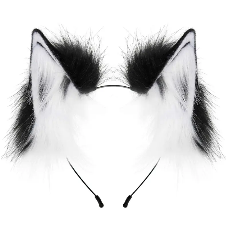 Comfort Thin Band Fluffy Fox Ears, Premium Shag Fur, Ideal for Party, Halloween & Furry Looks, Soft and Cozy Accessory for Cosplay, Party Accessories