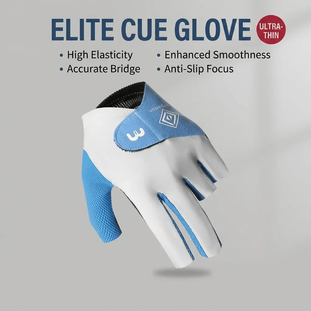 Snooker Performance Glove – Lightweight, Breathable, Three-Finger Design for Enhanced Cue Control and Sweat Management During Competitive Play