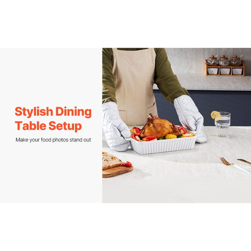 VEVOR Ceramic Baking Dish, Large 9x 13 Pan, Rectangular Bakeware with Double Handles, Oven Secure, Lasagna Pan, Casserole Dish Deep for Baking and Serving, Thanksgiving Christmas Present, White VEVOR Ceramic Baking Dish, Large 9x 13 Pan, Rectangular Bakeware with Double Handles, Oven Secure, Lasagna Pan, Casserole Dish Deep for Baking and Serving, Thanksgiving Christmas Present, White