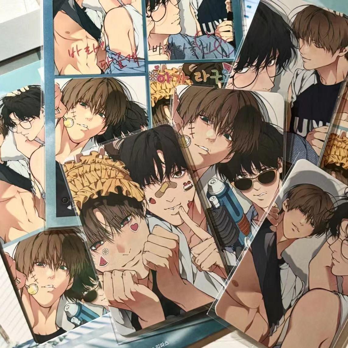 4 Pcs/set Korean Manga Lomo Card Chan Il‌,Ha Na‌,Hyun‌ Characters 3 Inches Small Cards Photocard Fans Collection Cosplay Gift