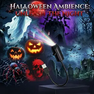 Level Up Your Halloween Desk Vibe! 6 Unique Spooky Gothic Decor Covers Full Set With USB Extension Rod, Pumpkin/Grim Reaper/Skull/Red Spider/Ghost/Bat Tower Patterns, Perfect Holiday Gift For Dark Aesthetic & Horror Lovers