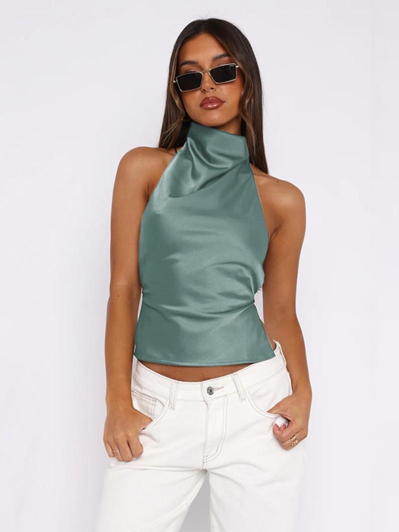 Women's Solid Color Tank Top, Casual Sleeveless Top for Summer, Women's Clothing for Daily Wear, Womenswear