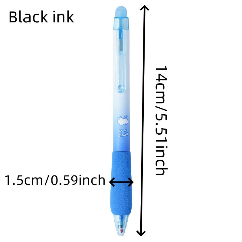4pcs Magic Erasable Gel Pens, Cloud Design Sponge Click Pens, Fresh Style Writing Set, Smooth Writing Pens, Essential for Exams and Practice Tests