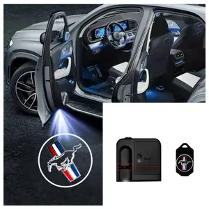 2-Pack Car Door Welcome LED Projector Lights, Fits Mustang F-150 Bronco Explorer Navigator Edge Transit, Easy Install, No Damage