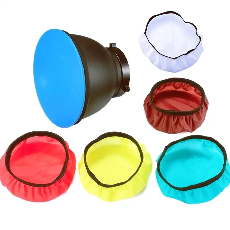 RF13 Polyester Durable Photography Light Soft Diffuser Cloth, Camera Accessory for 7 in (180mm) Standard Size Studio Strobes Reflector, Multiple Colors, Light Spill Reduction, Camera Accessories