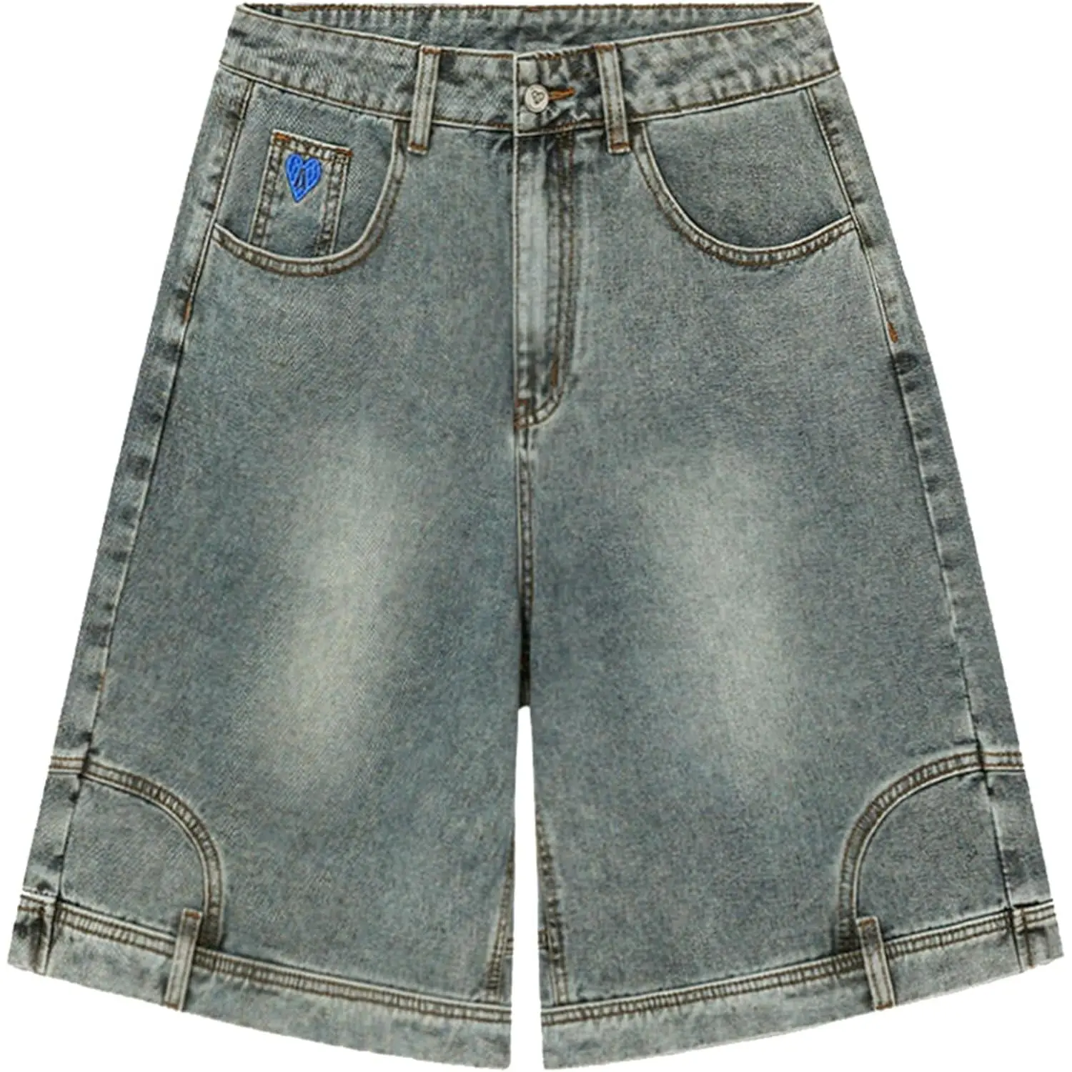Aelfric Eden Washed Reverse Jorts Mens Casual Denim Shorts Loose Fit Baggy Jean Short Streetwear Trendy Outfits