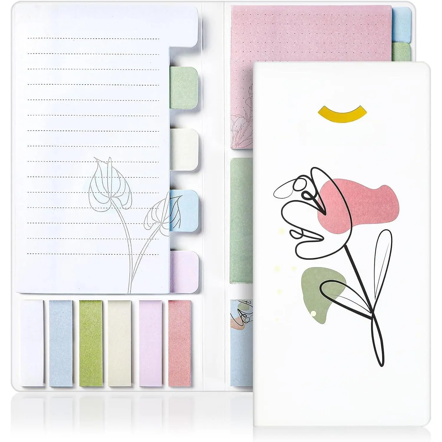 Sticky Notes Set, Divider Sticky Notes 410 Packs Planner Sticky Note Dividers Tabs with Color Coding for School Supplies, Office Supplies, Book Notes, Sticky Notes