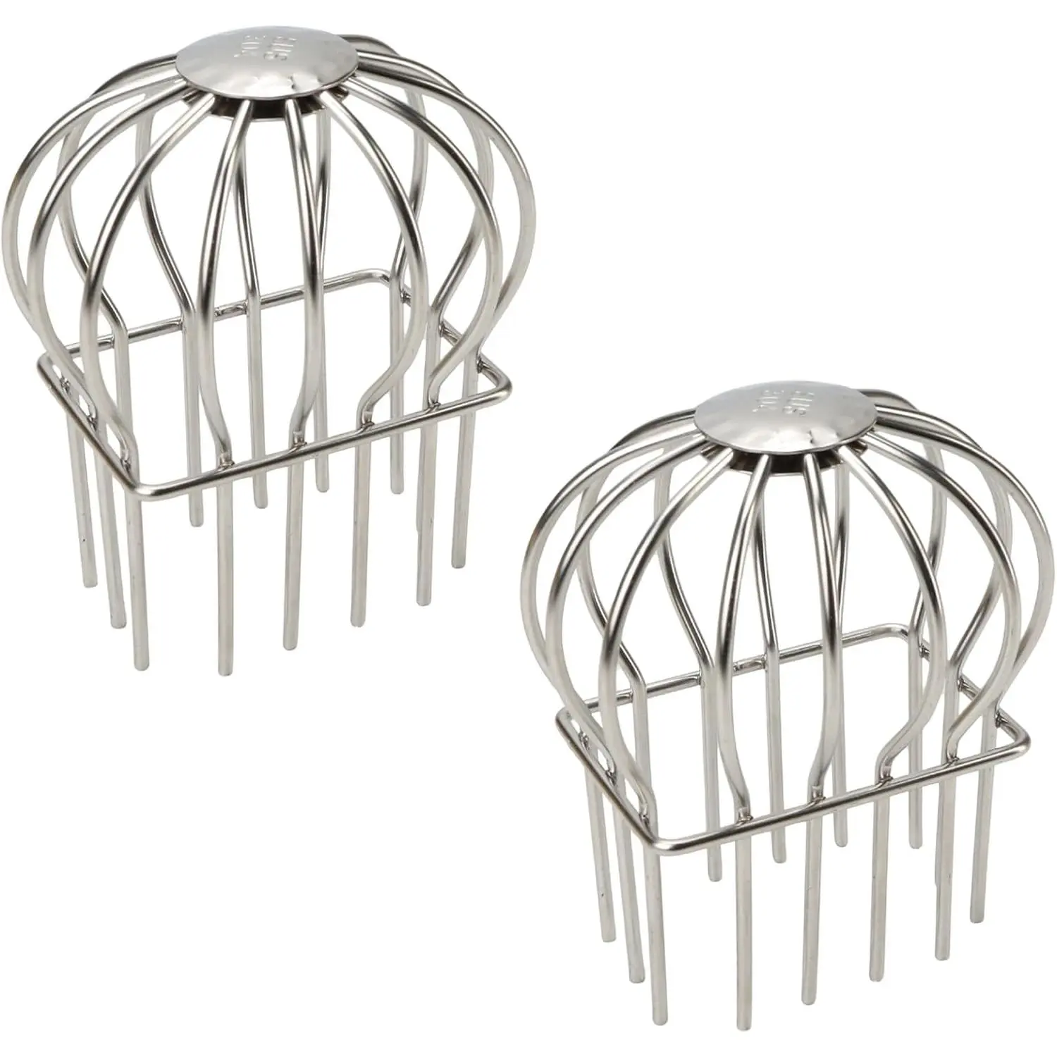 2 Packs Square Gutter Downspout Guard – 304 Stainless Steel Gutter Cover Filter Strainer fit for 2"x3" Square Drains, Heavy-Duty Rigid Down spout Protectors Stop Leaves Seeds Debris for Roofs Gardens