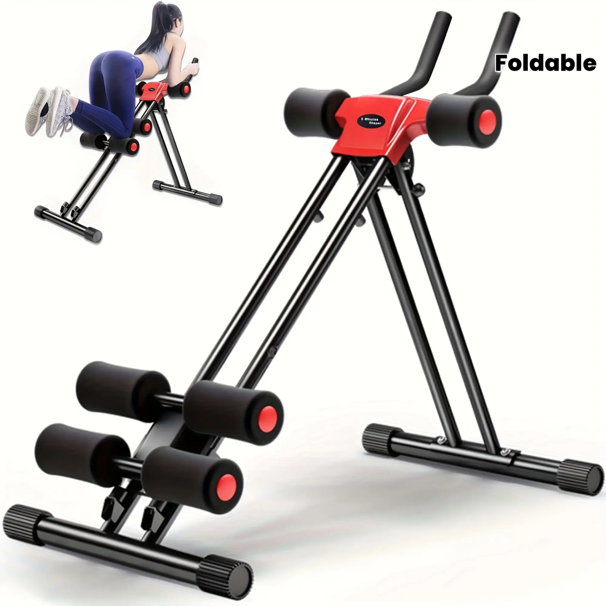 Adjustable Ab Workout Machine Suitable for Home Gym - Full Body Abdominal Trainer with Foldable, Strengthening & Belly, Weight-Looking, Compatible for Men &