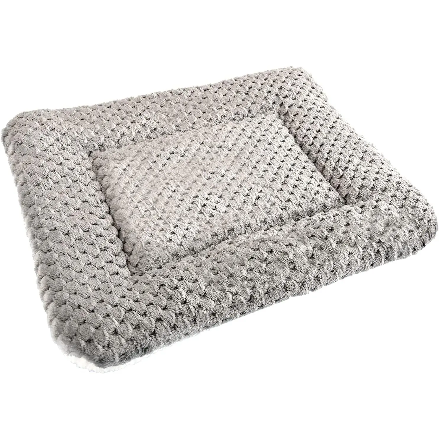 Small  Bed Mat, Soft & Warm, Suitable for Guinea Pig, Hamster, , Rat and Bearded Dragon (X-Large(13.3''x9.4''), Mesh Grey)
