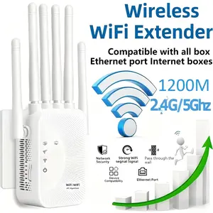 1200mbps WiFi Repeater, Dual Band 2.4GHz/5GHz Signal Booster, High-Speed Home Network Enhancer, Ideal for Household Use, WiFi Extenders Signal Booster For Home