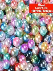 6mm Two Tone Gradient Acrylic Spacer Beads 100 500 1000pcs QYWCTZ High Quality DIY Jewelry Making Beads Bulk Craft Supplies DIY Beading