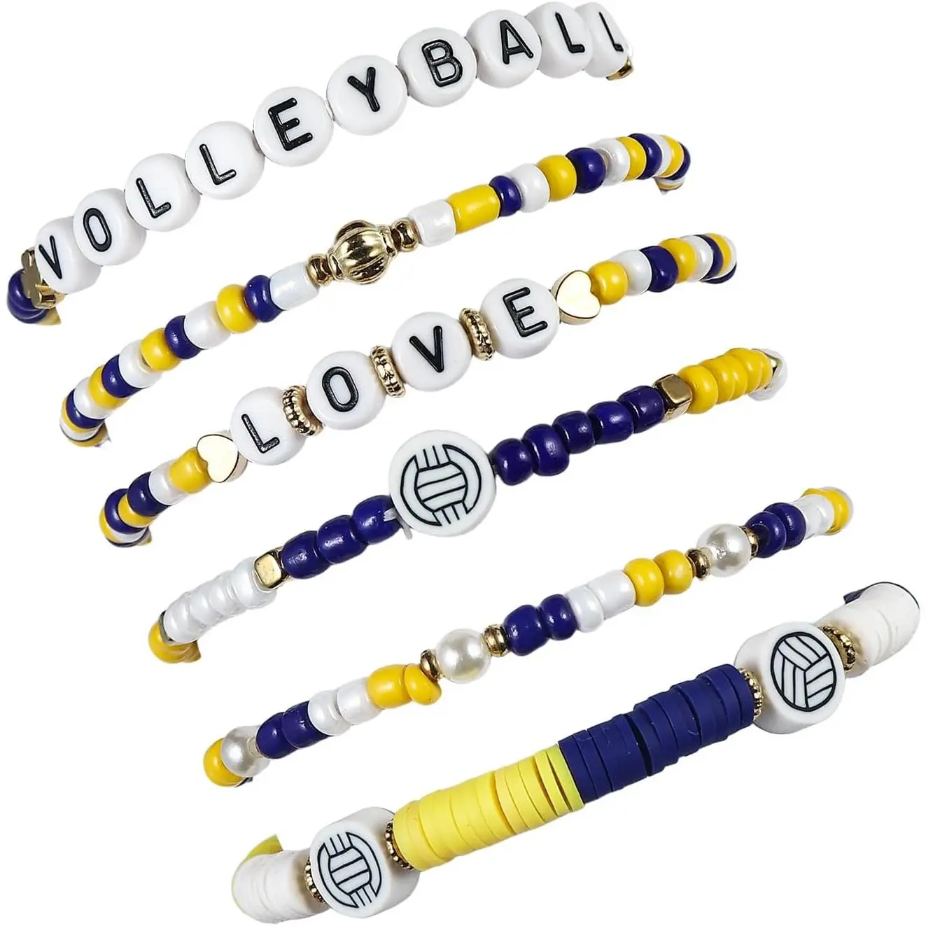Creative  Ball Bracelets Football Baseball Soccer Volleyball Tennis Basketball Golf Stretchable Bracelets for Women Men  Day    Lover Gifts