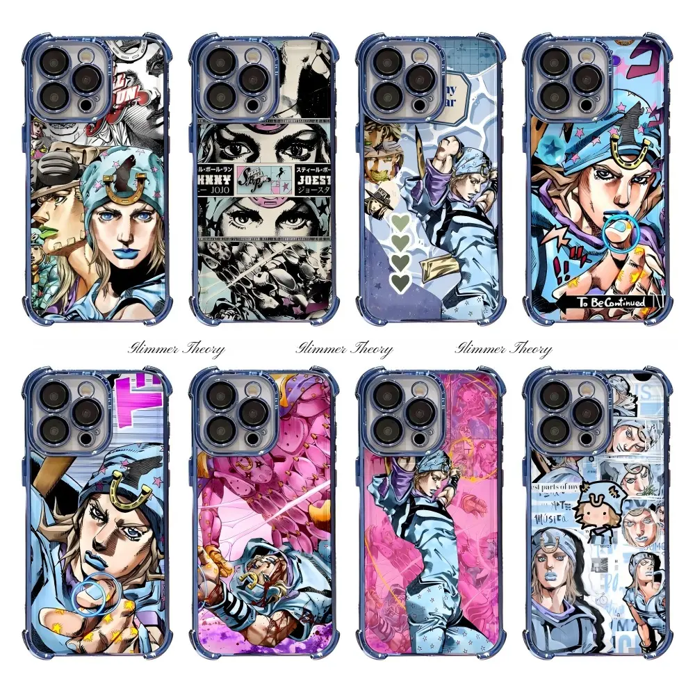 Johnny Joestar Phone Cases For iPhone 17 Promax Pro Air 16 Plus 15 14 13 12 11 Blue Black Transparent Shockproof Protective Cover Casing Gift For Birthday Holiday