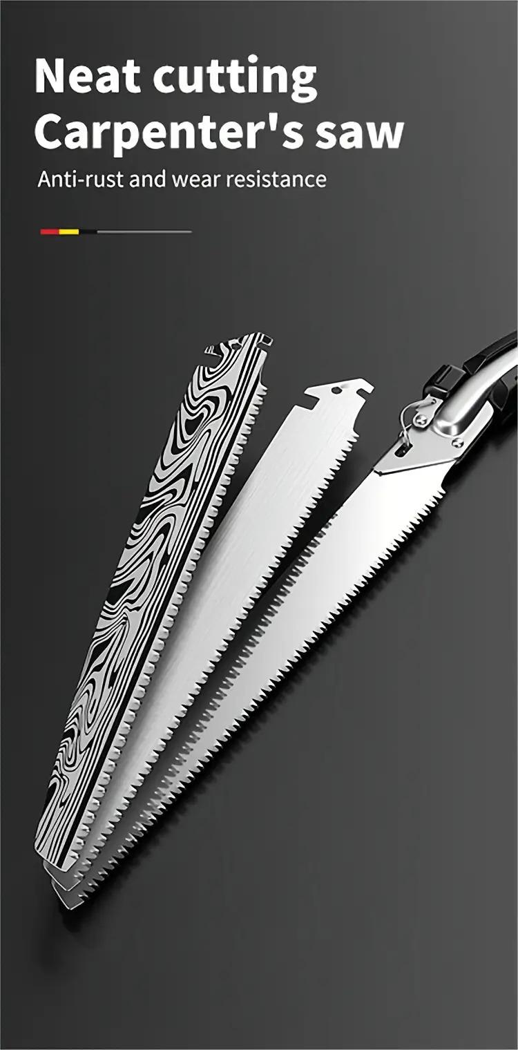 1 Folding Hand Saw - Portable Folding Design, Sharp Blade, Suitable for Wood, Soft Metal, Gardening, Carpentry, DIY Projects - Suitable for Professionals and Home Workshops, Outdoor Cutting, Ergonomic Handle, Precision Cutting Tool, Professional Carpenter