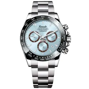 NookSense Men's Luxury Automatic Watch Chronograph Luminous Waterproof Sapphire Crystal Multifunction Date Display Quartz Movement Business Casual Wristwatch