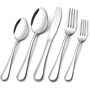 60 Piece Silverware Set for 12, Stainless Steel Flatware Set Inculde Forks Knives Spoons, Mirror Polished Cutlery for Home Kitchen and Restaurant Party, Dishwasher Safe