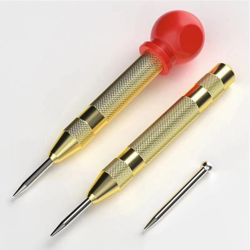 Cross-border center punch, automatic spring-loaded locator, glass punch needle, window breaker punch, centering punch