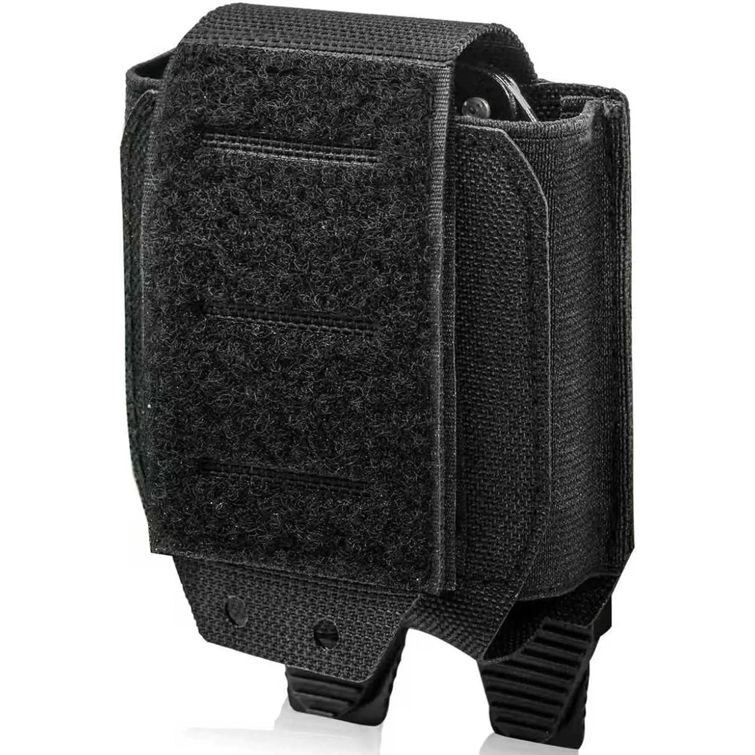 2 Pack Laser Cutting Handcuff Pouch with Key Holder, Molle Handcuffs Case, Tactical Hand Cuff Holster Fit Chained Cuffs/Hinged Cuffs/Folding Rigid Cuffs/S&W Cuffs
