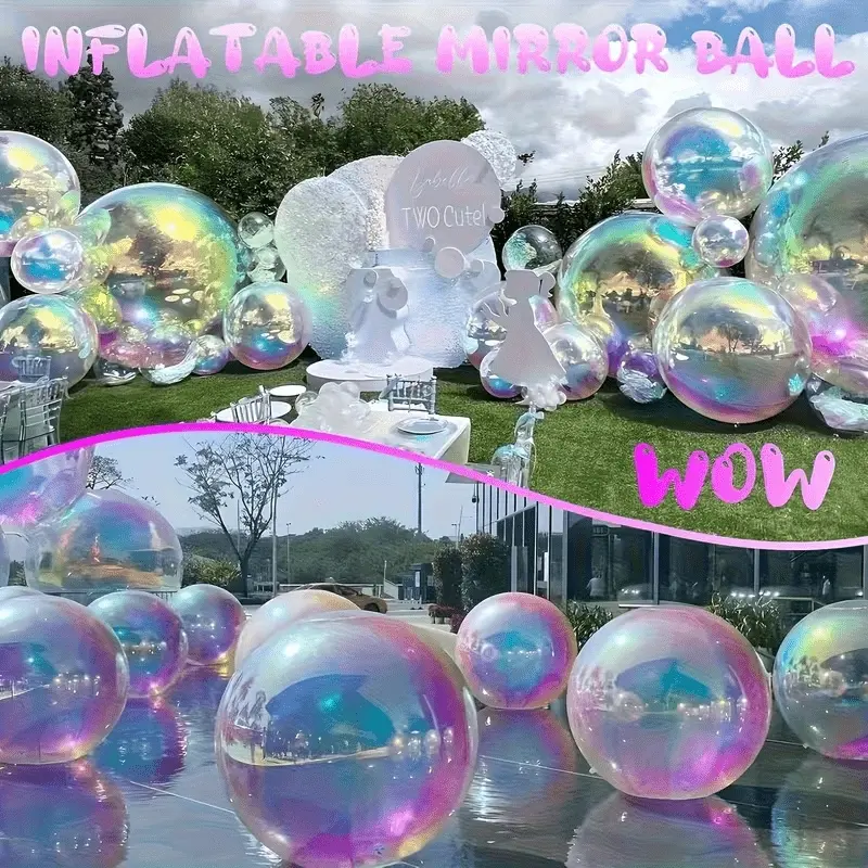 15pcs 32inch 22inch 10inch Extra-large Transparent Colorful 4D Shaped Aluminum Foil Balloons for Supermarket Decoration and Party Decoration