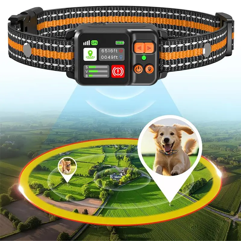 【NewYear2026】GPS Wireless Dog Collar Fence System,Invisible Electric Fence for Dogs, Adjustable Range 49-6561ft,3 Training Mode,Rechargeable,Waterproof,Pet Containment System for Outdoor Use