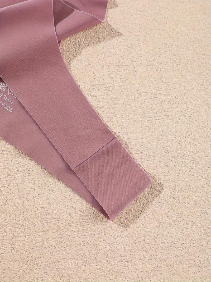 Plus Size 7pcs Solid Thong, Soft Comfy Breathable Seamless Panty for Daily Wear, Women's Underwear for All Seasons