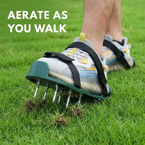 Dual Lawn Aerator Shoes, Durable, Efficient &, Easy Fit, Aerating Tools for Home Garden & Lawn Care, Lawn Care Equipment