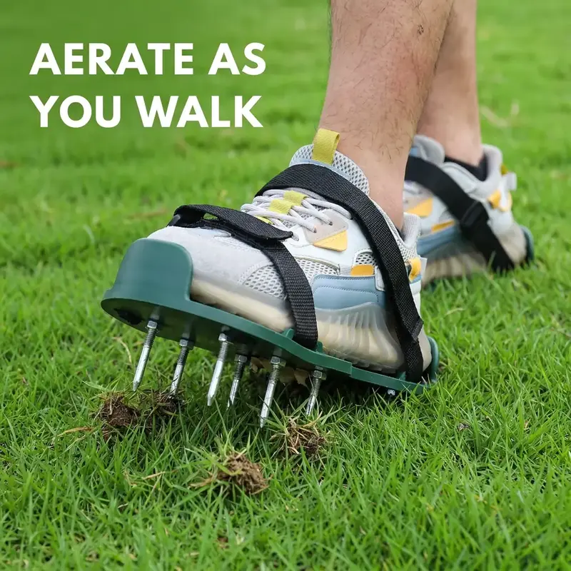 Dual Lawn Aerator Shoes, Durable, Efficient &, Easy Fit, Aerating Tools for Home Garden & Lawn Care, Lawn Care Equipment