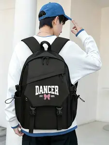 Dancer Pattern Lightweight Laptop Backpack - Large Capacity Travel & Commuter Backpack, Adjustable Shoulder Straps, Unisex, Durable Polyester Material, Suitable for Outdoor and Daily Use