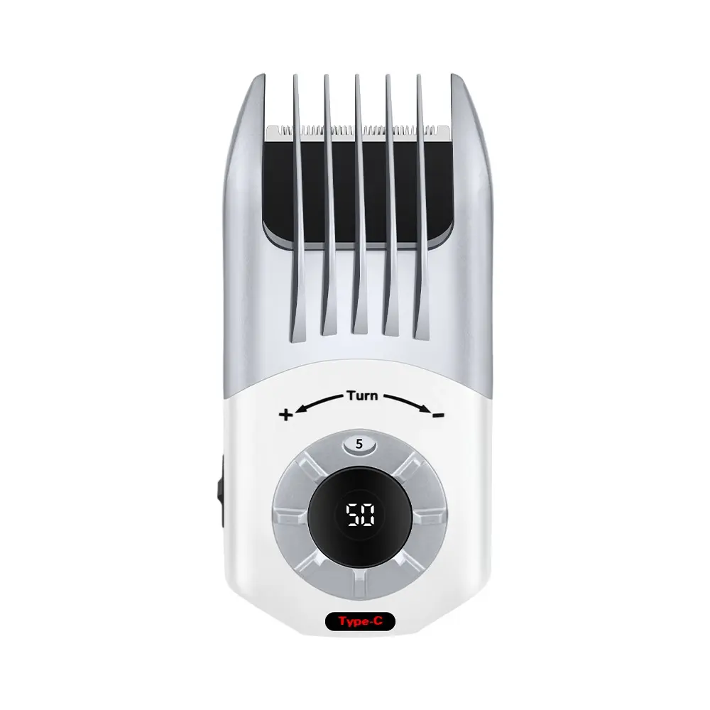 New Mini Portable Shaving Tool with 400mAh Battery, 5 Adjustable Length Settings, Suitable for Haircutting and Shaving, Integrated Carving, LED Display Shaver, USB Rechargeable Shaver, Perfect Gift for Father's Day and Men's Day