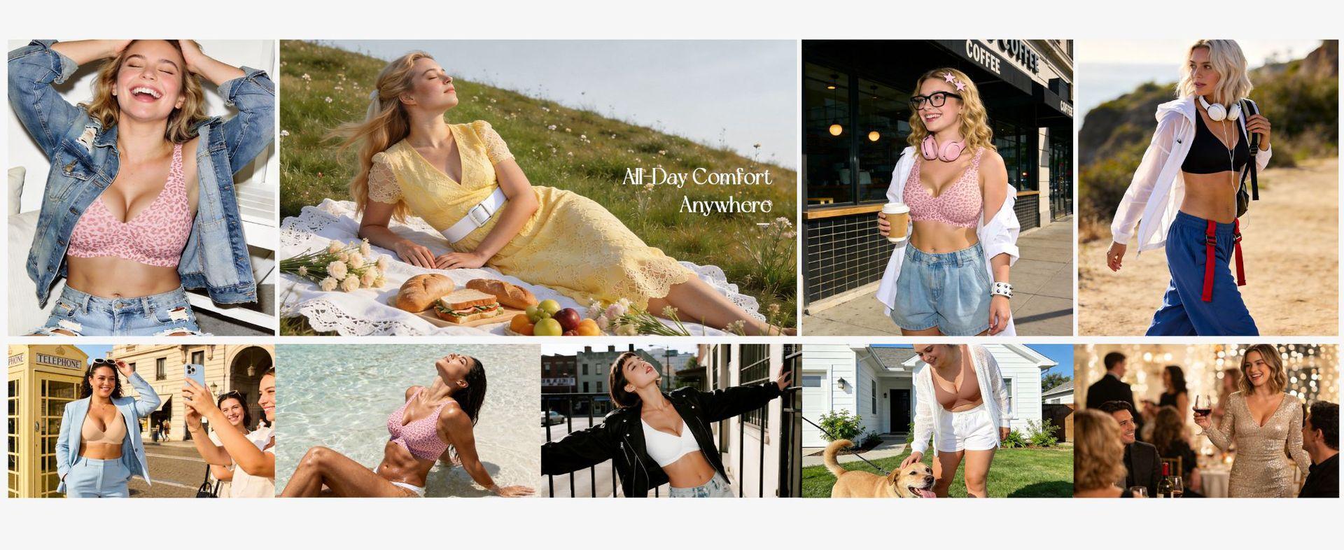 Vela Stidop Women Jelly Bras Wirefree Full Coverage No Underwire Everyday Bras Comfortable Wireless Padded Tshirt Bra