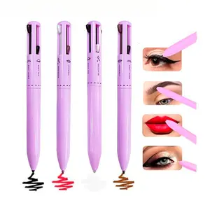 4 In 1 Viral Multi Makeup Pen | Eyebrow Eyeliner Lip & Eyeshadow Liner Portable Travel Makeup